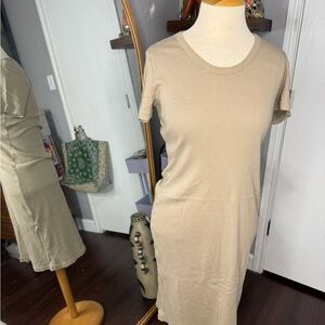 Beige‎ Short Sleeve Dress